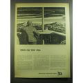 1945 American Export Lines Ad - art by Rockwell Kent - Eyes on the Sea