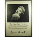 1955 Germaine Monteil Superglow Face Powder Ad - An entirely new concept
