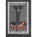 LITHUANIA 1930 1L MINT ANGEL BROKEN MONUMENT