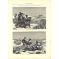 SKETCHES FROM INDIA - ANTELOPE HUNTING 1872 Hor...