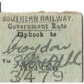 Southern Railway Edmondson Ticket - Liphook to ...