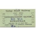 Torbay Steam Railway Edmondson Ticket - Goodrin...