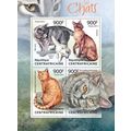 CENTRAL AFRICA 2013 SHEET MNH CATS DOMESTIC CHA...