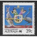 AUS 1988 39c 'LIVING TOGETHER - TOURISM' FINE U...