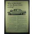 1966 Rover 2000 Sports Sedan Ad - Why is the Owner Smiling?