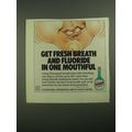 1987 Fluorigard Mouth Rinse Ad - Get Fresh Breath