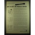 1963 Bausch & Lomb Telescopic Sights Ad - How to solve the parallax mystery
