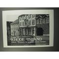 1970 Rhode Island Tourism Ad - Come to Rhode Island where History is around