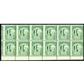 908, Mint NH 1¢ RARE Misperfed & Gutter Snipe E...