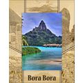 Bora Bora Laser Engraved Wood Picture Frame Por...