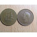 South Africa 1942 1d Penny Coin
