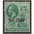 Montserrat 1916 SG61 1/2d Green WAR STAMP Mount...