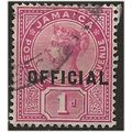 Jamaica 1890 O4 1d Rose OFFICIAL Fine Used .. ...