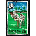 British Guiana 1968 Sport Cricket 25c Used Stamp