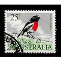 AUSTRALIA 1966 25c SCARLET ROBIN SG396 FINE USED