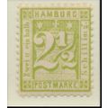 Hamburg (German State) Stamp Scott #23, Mint Hi...