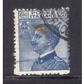 ITALY 1908 SG77 25c BLUE FINE USED #4