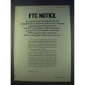 1978 STP Oil Additive Ad - FTC Notice