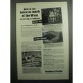 1937 Southern Pacific Railroad Ad - How to see twice as much of the west
