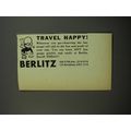 1954 Berlitz School of Languages Advertisement - Travel Happy
