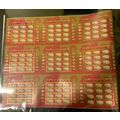 4435, Year Of The Tiger Press Sheet of Nine Pan...