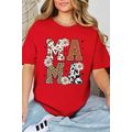 Red Western Animal Spots MAMA Letter Daisy Flow...