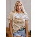 Beige LIVE YOUR BEST LIFE Crew Neck Western Gra...