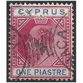 Cyprus 1903 SG52 1 Piastre Carmine & Blue Fine ...