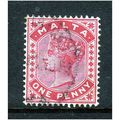 MALTA 1890 SG 22 1d CARMINE FINE USED