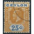 Ceylon 1912 SG312 25c Orange & Blue Fine Used ....