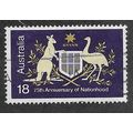 AUS 1975 18c '75TH ANN OF NATIONHOOD' FINE USED...
