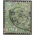 Lagos 1904 SG40 1/2d Dull Green & Green Wmk Cro...