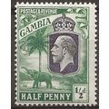 Gambia 1925 SG123a 1/2d Green Mounted Mint .