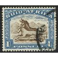 South Africa 1933 1/- Brown and Chalky Blue SG6...
