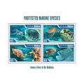 MALDIVES 2013 SHEET MNH PROTECTED MARINE SPECIE...