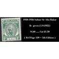 MALAYA-PAHANG Sultan Sir Abu Bakar 1952 8c gree...