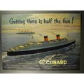 1954 Cunard Cruise Advertisement - Getting there is half the fun