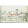 Wisley Church In Winter, Surrey, Sketch Postcar...