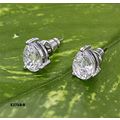 CZ Stud Earrings - 6 x 9 mm - ER-E275B-S