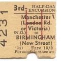 B.T.C. Edmondson Ticket - Manchester London Rd....