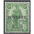 Malta 1926 SG144 1/2d Green Mounted Mint . .