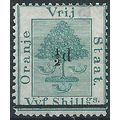 Orange Free State 1882 SG36 1/2d on 5/- Green M...