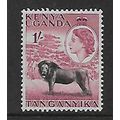 KENYA UGANDA & TANYANIKA 1954 1s BLACK & CLARET...