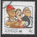 AUS 1988 4c 'LIVING TOGETHER - TRADE UNIONS' FI...