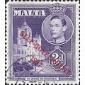 MALTA, King George VI, self government, violet 1956, 3d