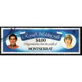 Montserrat 1981 Royal Wedding $4.00 Used Stamp L