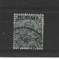 Burma.O1 3p Slate.Fine Used.Jul25c
