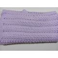 36 x 36 hand made baby blanket orchid
