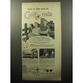 1951 Southern Pacific Railroad Ad - Get in the sun in California