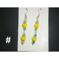 Vibrant yellow with blended turquoise & yellow ...